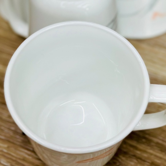 Vintage Corelle Desert Rose Pattern Mugs Cups by Corning - Set of 4 - Picture 3 of 4